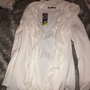 Open flowy cardigan with fringe